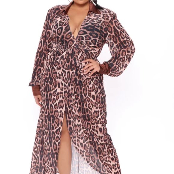 Fashion Nova Dresses & Skirts - Fashion Nova Hear Me Roar Maxi Dress NWT Size L
